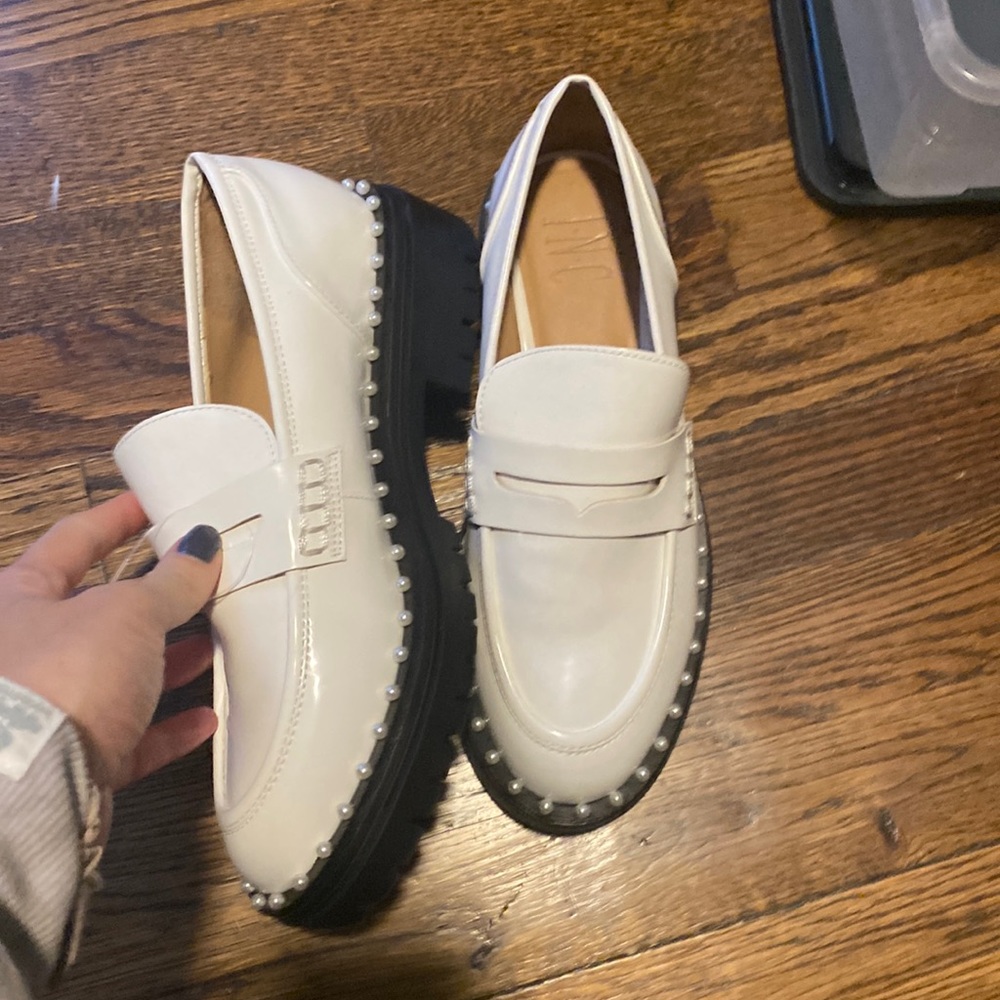 New never used Loafers white INC